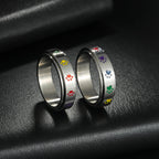 Ring mit Herzen oder Pfoten, drehbarer Anti-Stress-Ring Pfoten