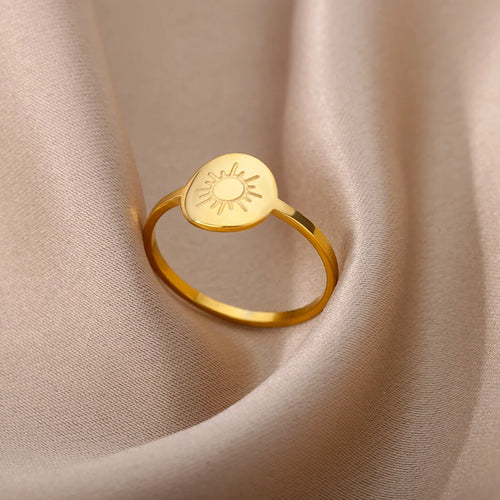 Sonnenring Damenring Gold