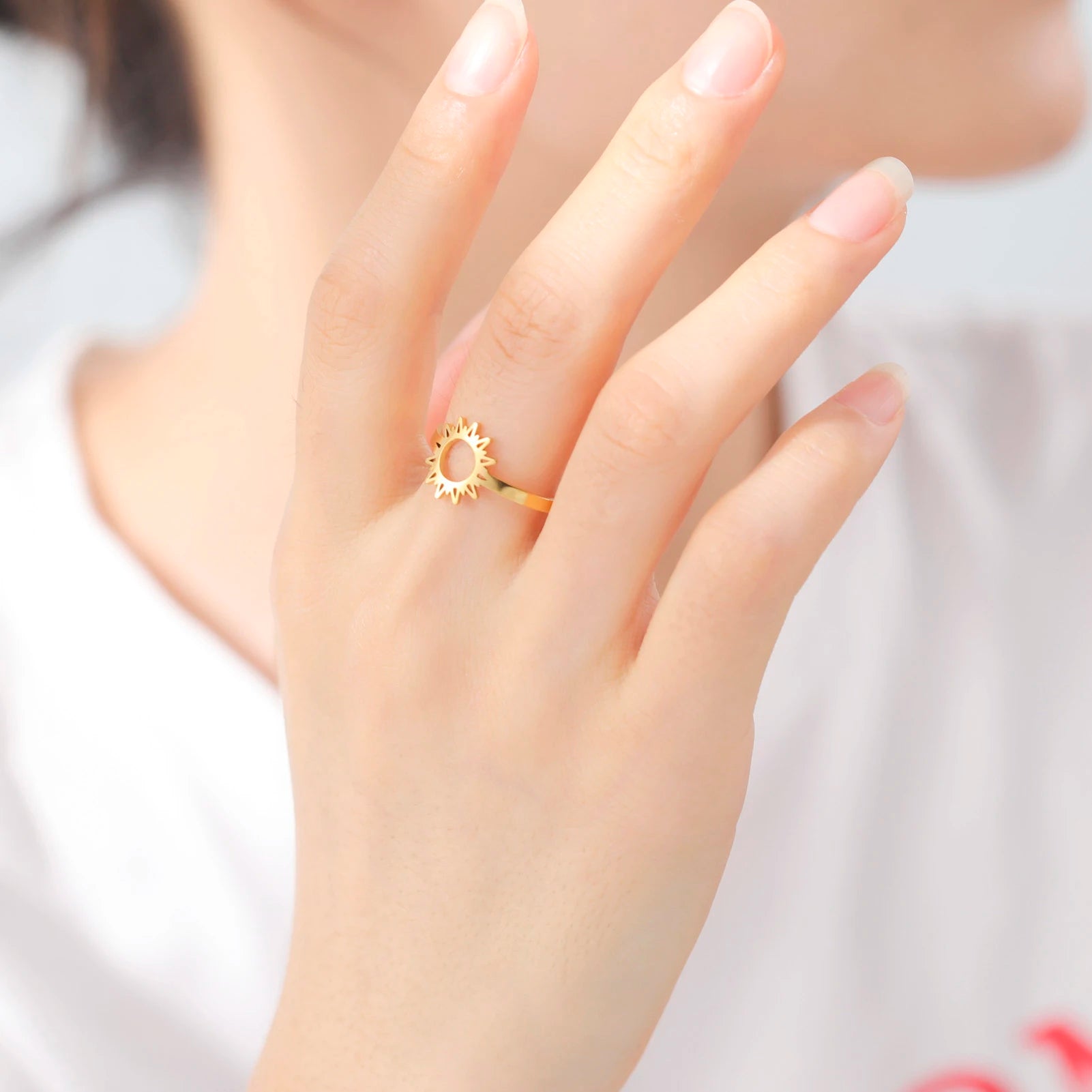 Sonnenring für Damen Gold