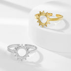 Sonnenring für Damen Silber