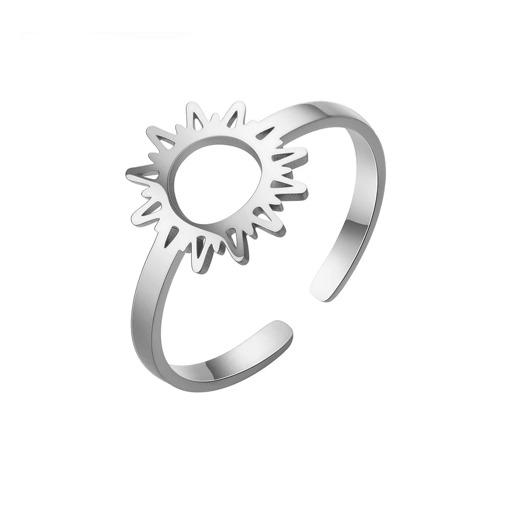 Sonnenring für Damen Silber