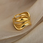 Ring im Wassertropfen-Stil Gold