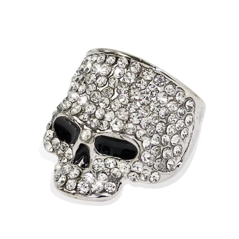 Totenkopf-Ring mit Strass