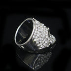 Totenkopf-Ring mit Strass