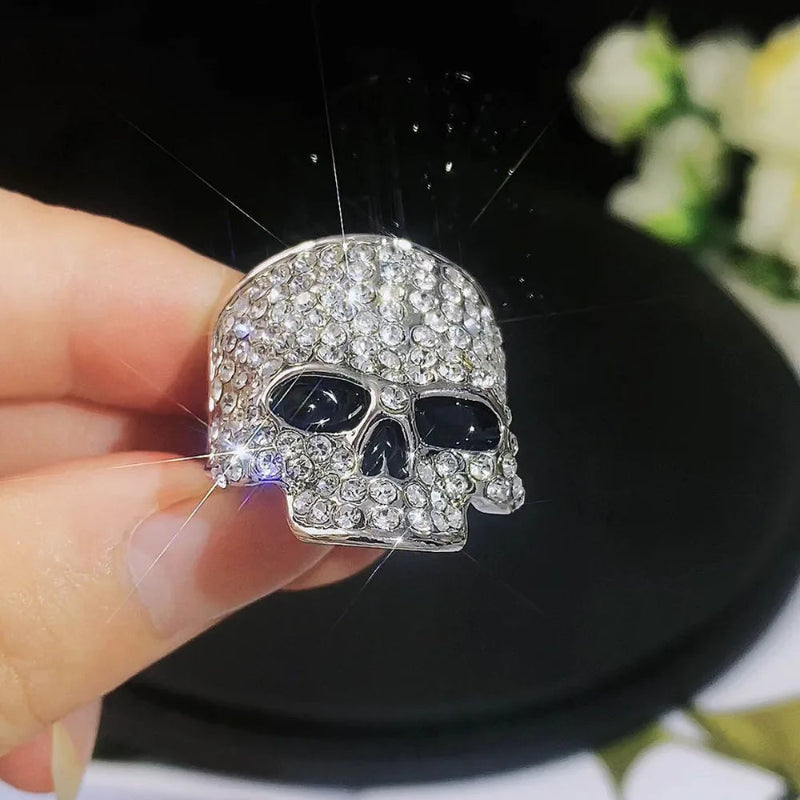Totenkopf-Ring mit Strass