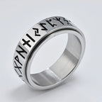 Ring Wikinger Herren Anti-Stress Drehbar Silber