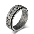 Ring Wikinger Herren Anti-Stress Drehbar Grau