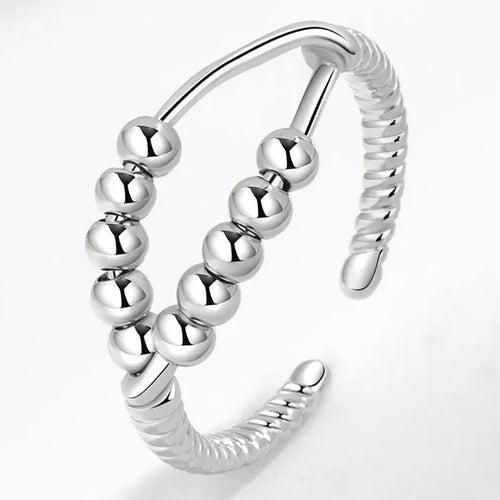 Anello antistress con perline mobili