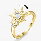 Anti-Stress-Ring drehbarer Sonnenring Gold
