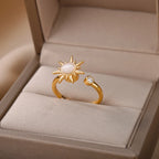 Anti-Stress-Ring drehbarer Sonnenring Gold