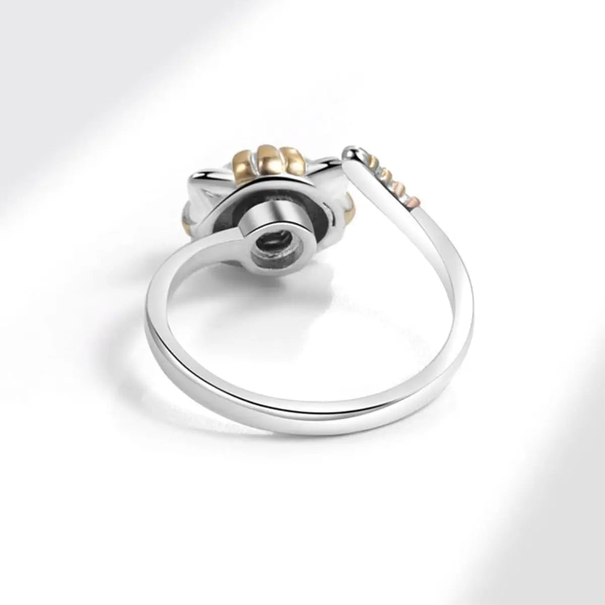 Bague anti-stress chat mignon avec tête rotative