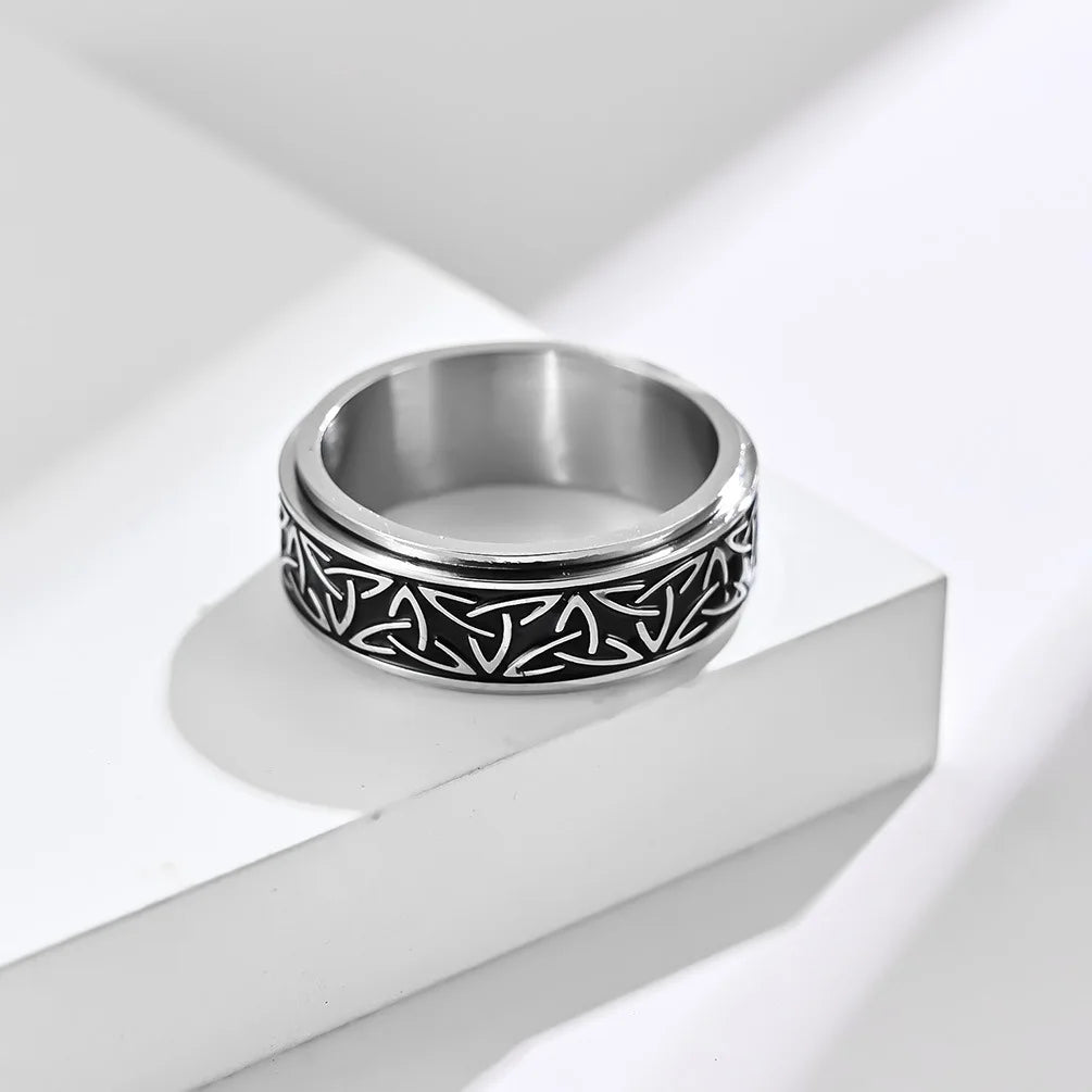 Viking Anti-Stress-Ring für Männer und Frauen silber