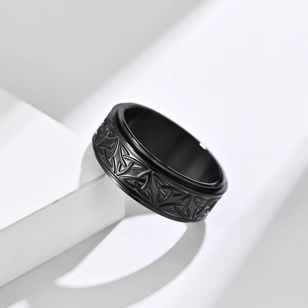 Viking Anti-Stress-Ring für Männer und Frauen schwarz