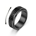 Viking Anti-Stress-Ring für Männer und Frauen schwarz