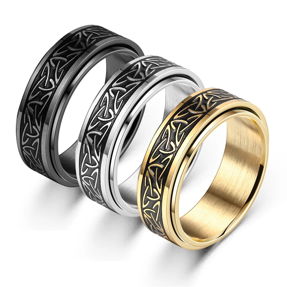 Viking Anti-Stress-Ring für Männer und Frauen silber