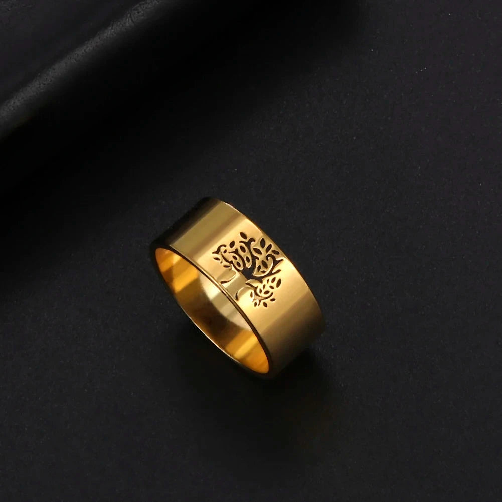 Lebensbaum Ewigkeit Ring Gold