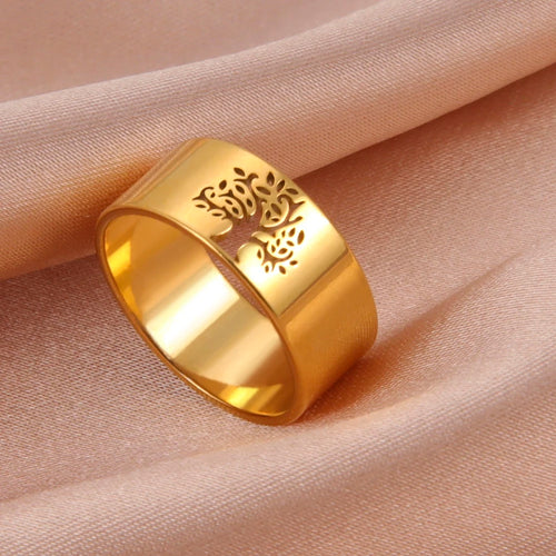 Lebensbaum Ewigkeit Ring Gold
