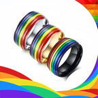 Regenbogenring für Herren schwarz