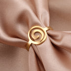 Ring im Spiraldesign für Damen, rund, Gold