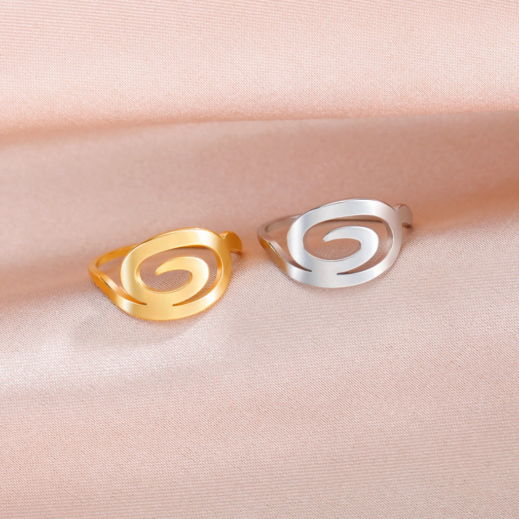 Ring im Spiraldesign für Damen, Gold