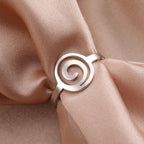 Ring im Spiraldesign für Damen, rund, Silber
