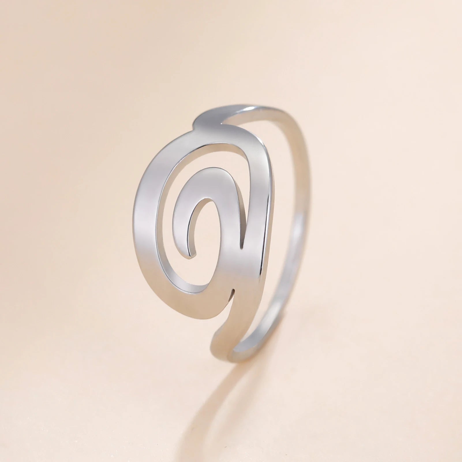 Ring im Spiraldesign für Damen, Silber