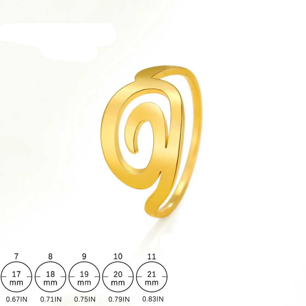 Ring im Spiraldesign für Damen, Gold