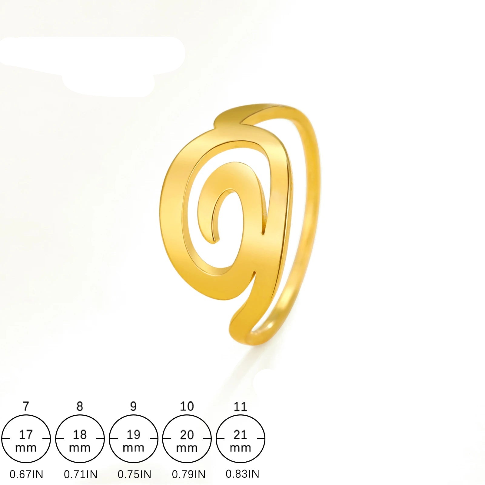 Ring im Spiraldesign für Damen, Gold