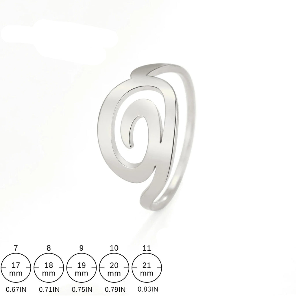 Ring im Spiraldesign für Damen, Silber