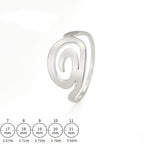 Ring im Spiraldesign für Damen, Silber