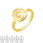 Ring im Spiraldesign für Damen, rund, Gold