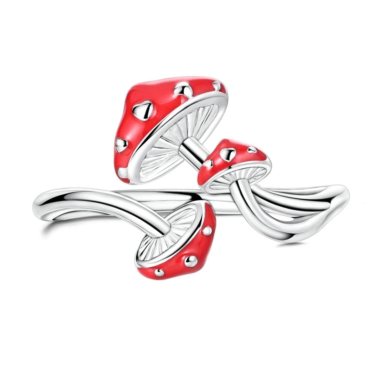 Herbstlicher Ring mit Pilzen