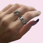 Ring mit ausgeschnittenem Kreuz Silber