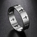 Ring mit ausgeschnittenem Kreuz Silber