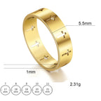 Ring mit ausgeschnittenem Kreuz Gold