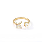 Personalisierter Ring mit Initiale k