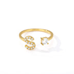 Personalisierter Ring mit Initiale s