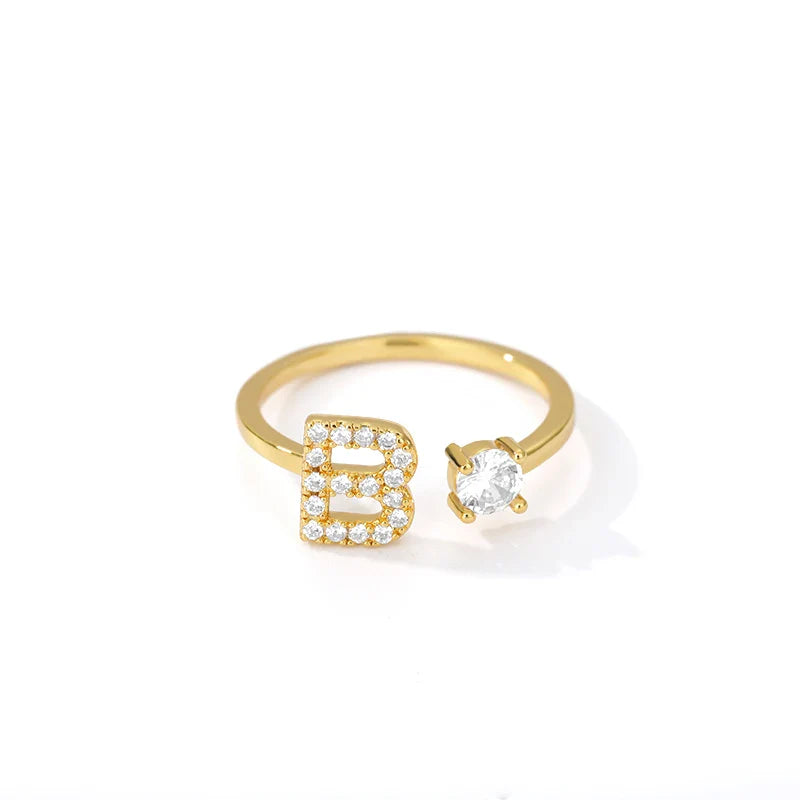 Personalisierter Ring mit Initiale b