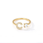 Personalisierter Ring mit Initiale c