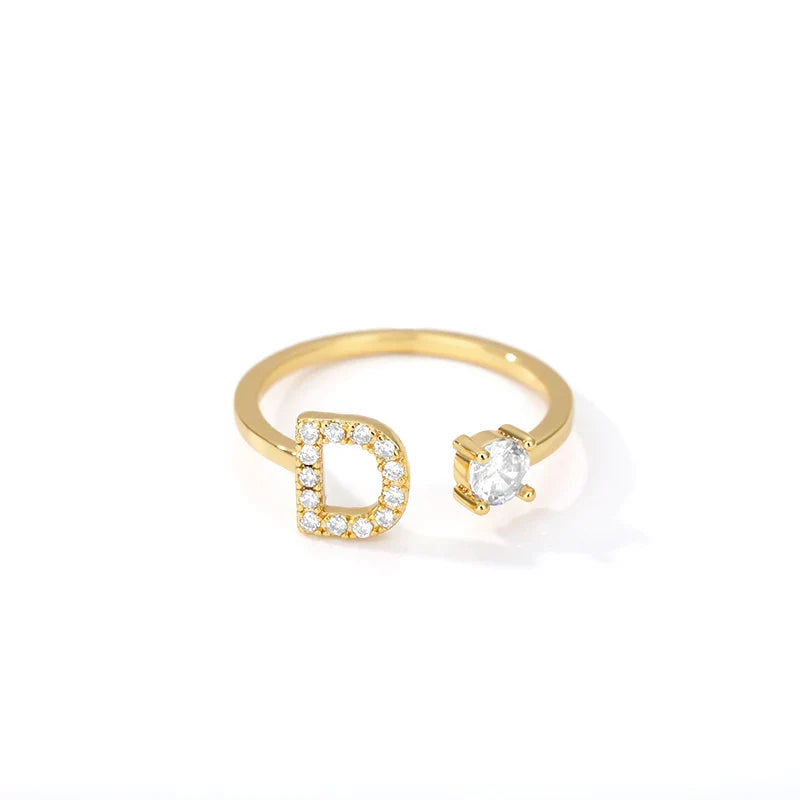 Personalisierter Ring mit Initiale d