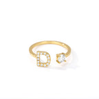 Personalisierter Ring mit Initiale d