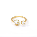 Personalisierter Ring mit Initiale g