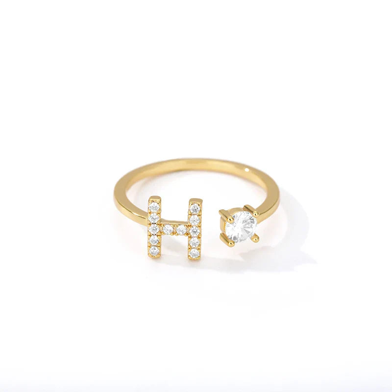 Personalisierter Ring mit Initiale h