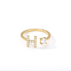 Personalisierter Ring mit Initiale h