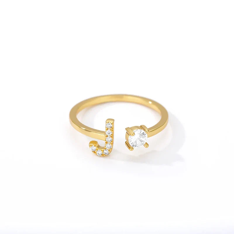 Personalisierter Ring mit Initiale j