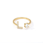 Personalisierter Ring mit Initiale l