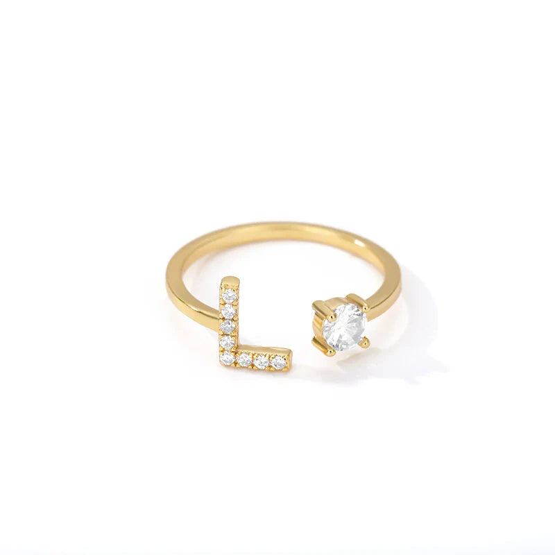 Personalisierter Ring mit Initiale l