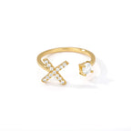 Personalisierter Ring mit Initiale x