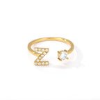 Personalisierter Ring mit Initiale z