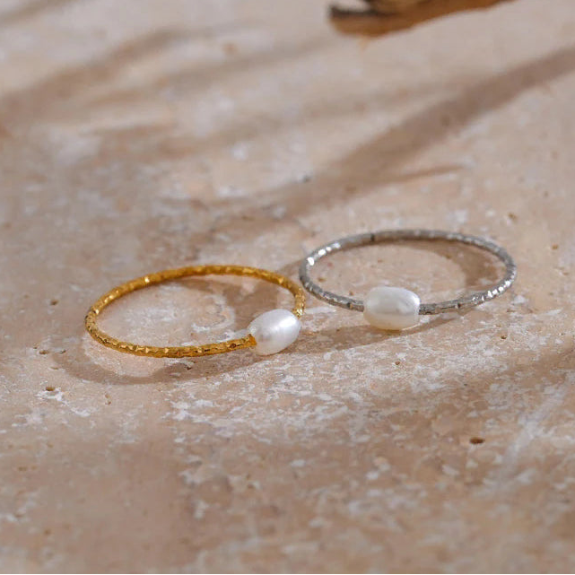 Ring mit Süßwasserperle Silber